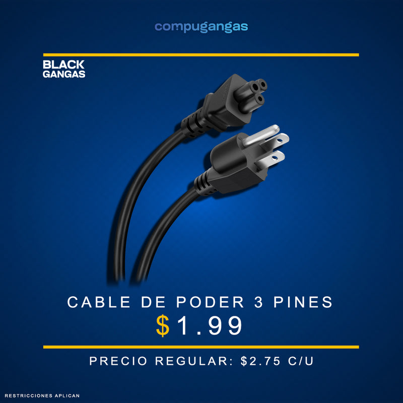 Cable de poder 3 pines