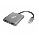 Xtech - Video adapter - USB Type C - Dual HDMI - Metal silver - 4K XTC-548