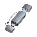 Xtech XTC-581 - Card reader - SD / MicroSD - USB 3.0/USB-C - - OTG card reader