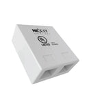 Nexxt Unloaded Surface Mount Box 2 Port White