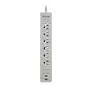 Forza - Surge protector - AC 110/220 V - 6 Tomas de Corriente - NEMA 2USB 5ft WH
