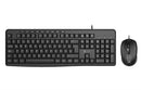 Xtech - Keyboard and mouse set - Wired - Spanish - USB - Black