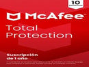 Licencia de seguridad Total Protection para 10 dispositivos por 1 año – McAfee