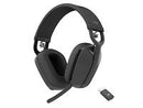 Logitech Zone Vibe Wireless Bluetooth headphones with noise-canceling mic, USB-A, USB-C, certified for Microsoft Teams, Mac/PC - Graphite - Auricular