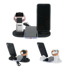 CARGADOR BXD-07 BLANCO INALAMBRICO 4 EN 1 SOPORTE CELULAR SMARTWATCH