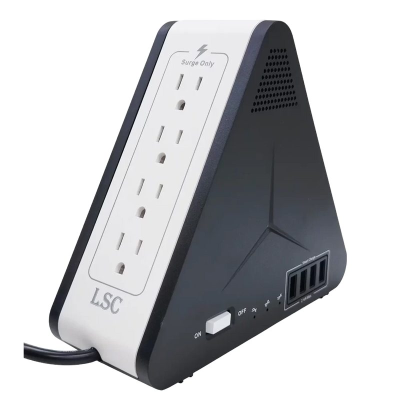 Regulador de voltaje 8 tomas 1500va/750w+4USB