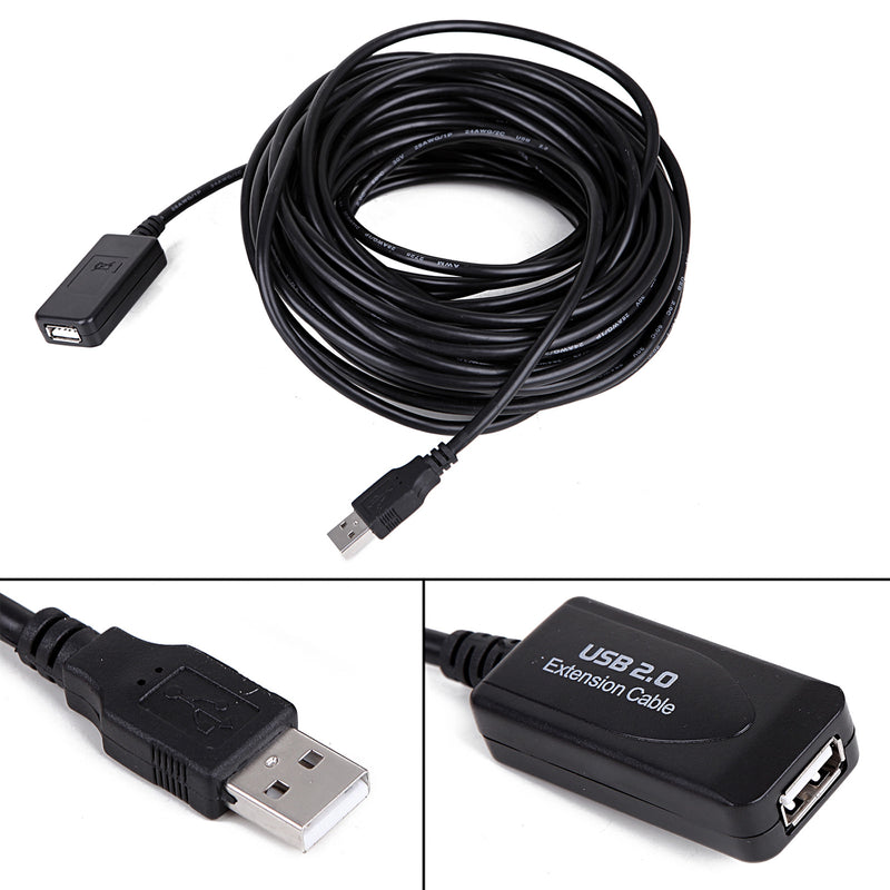 Cable USB extension 15MTS con amplificador