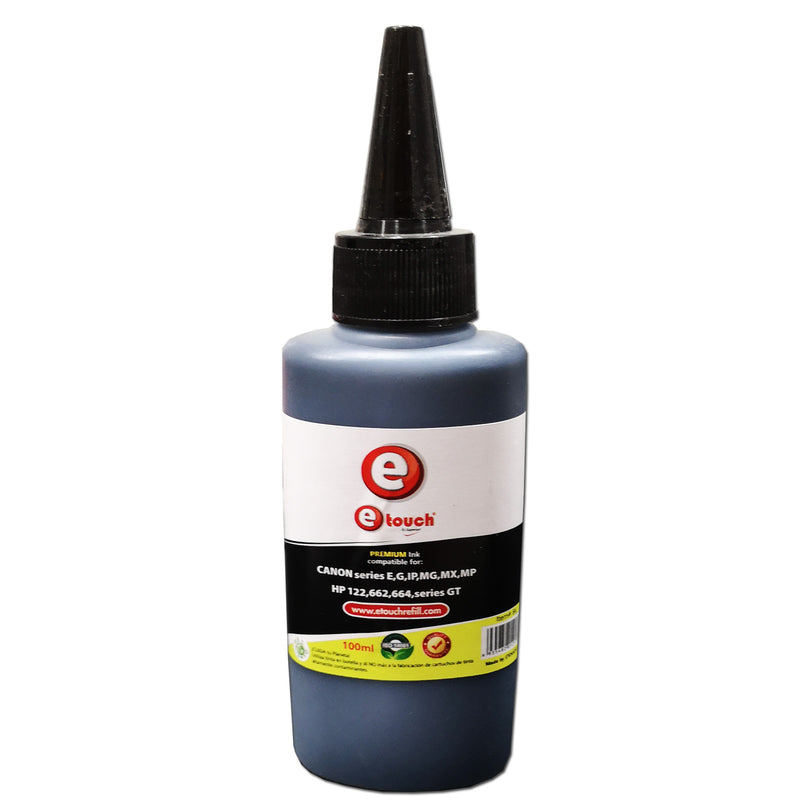 TINTA 100 ML UNIVERSAL CANON / HP NEGRO INTENSO ETOUCH