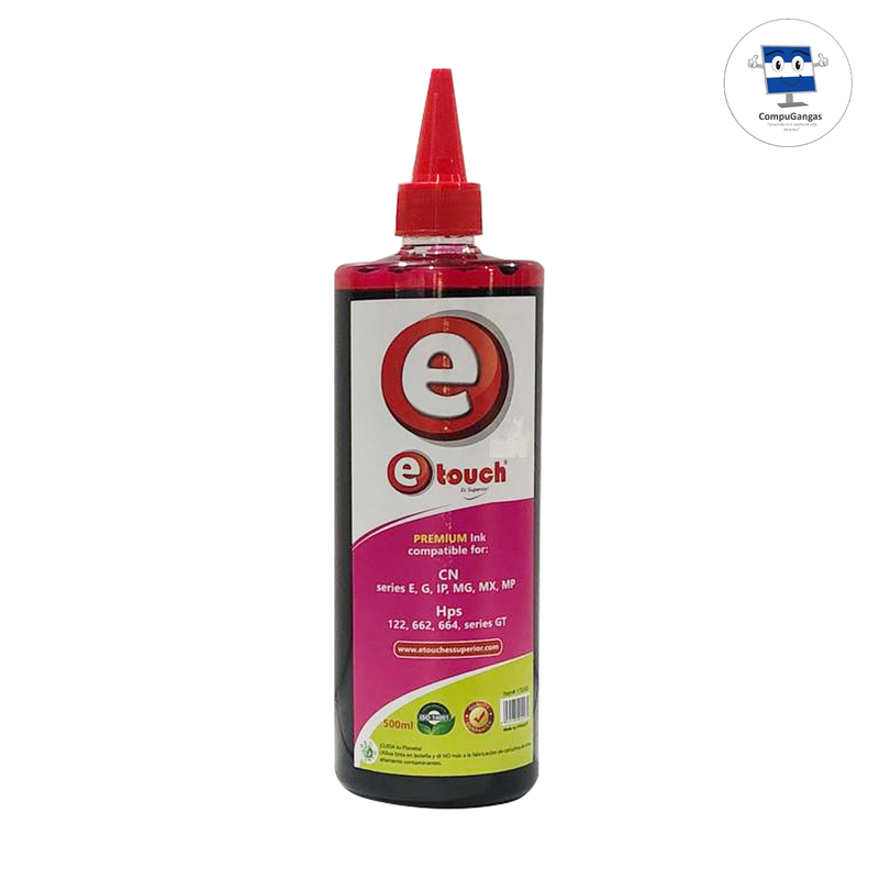 TINTA MEDIO LITRO UNIVERSAL CANON / HP MAGENTA ETOUCH®